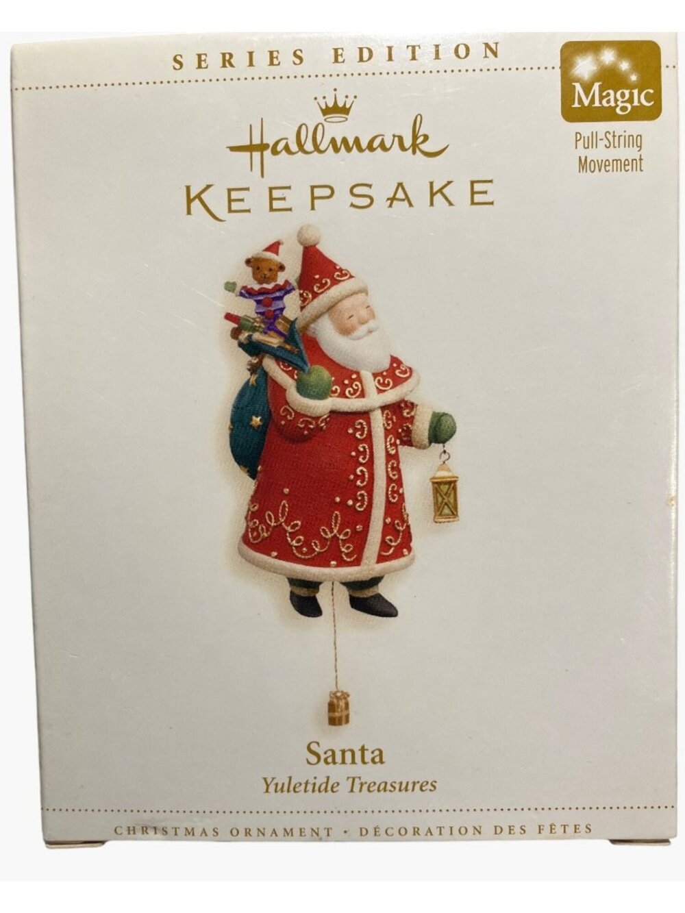 Hallmark Ornament Santa Yultide Treasures 2006 Pull String Action